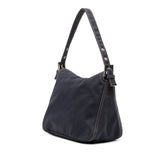 Canvas FF Marble Double Flap Shoulder Bag